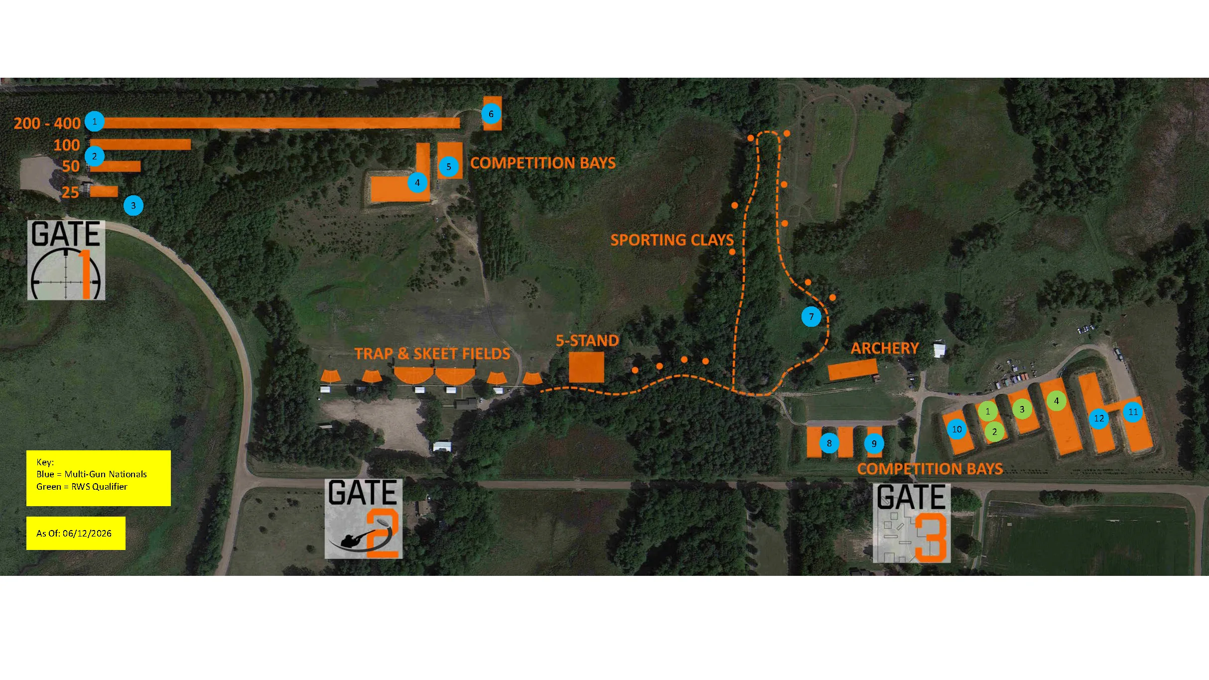 Forest Lake Sportsman's Club range layout map